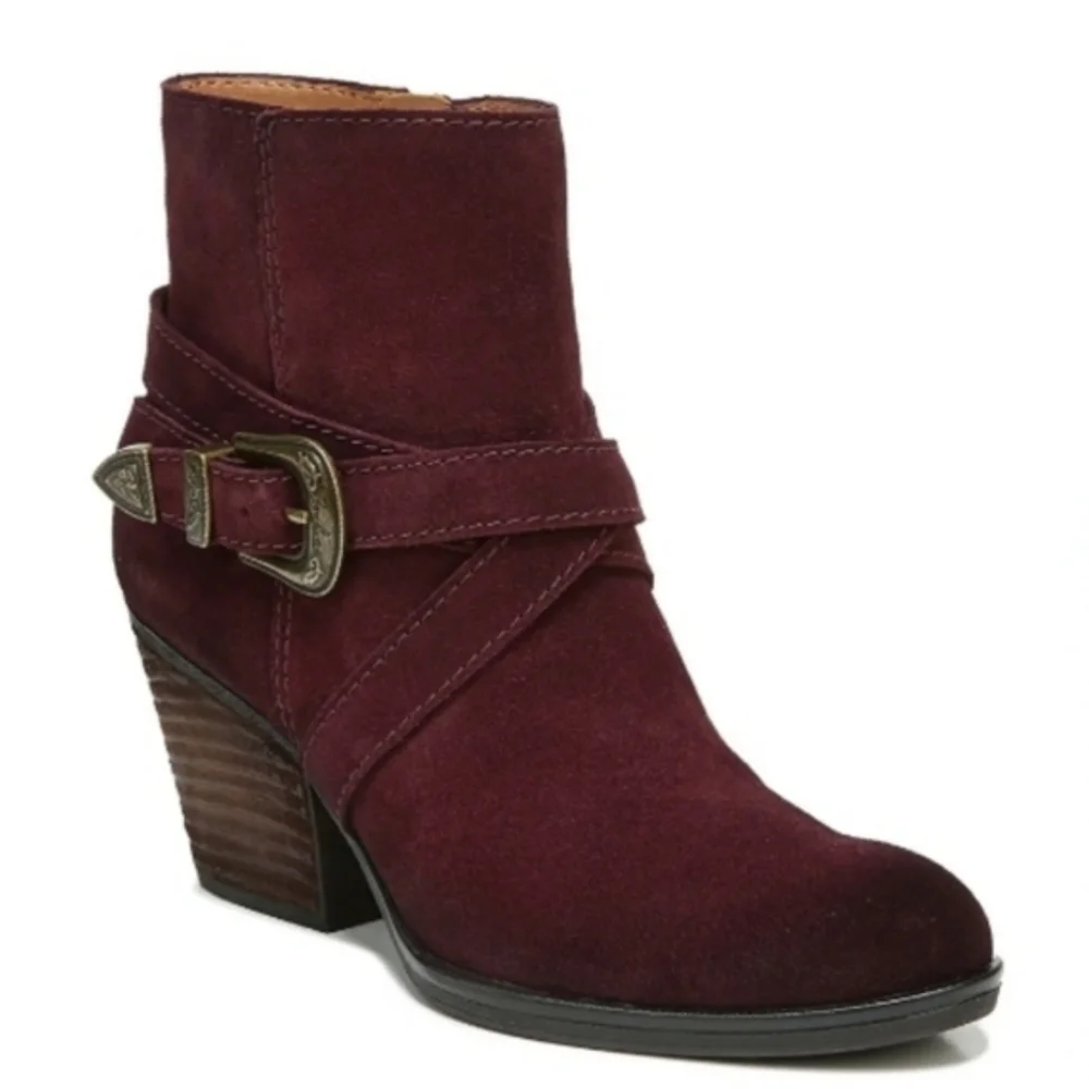 ZODIAC Burgundy Sammi Leather Bootie Size 9.5 - Picture 9 of 10